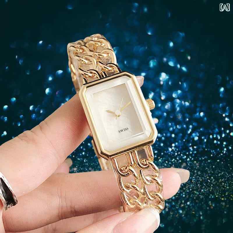 腕時計 レディース 復古 小方型 メッシュバン...の紹介画像2