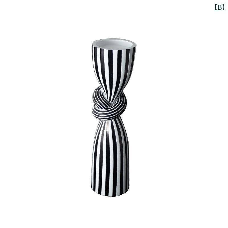 キャンドルホルダー ストライプ レジン クラフト インテリア 雑貨 リビングルーム 装飾 オフィス デスク 飾り ワインキャビネット 高級感 デザイン