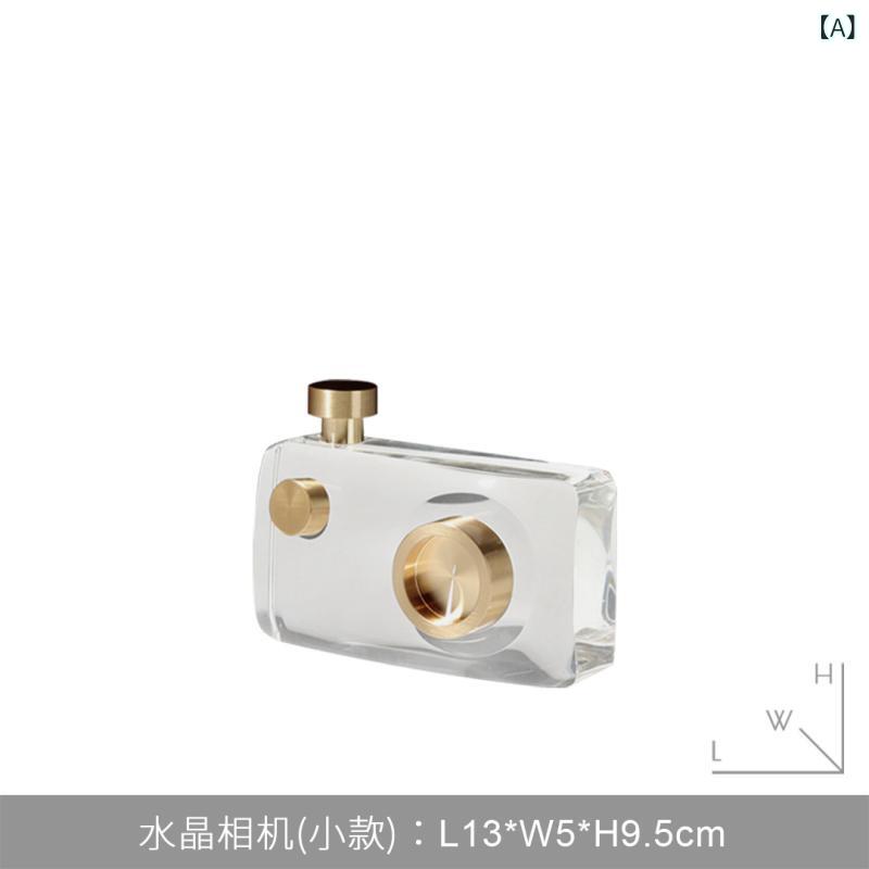 置物 水晶 カメラ型 高級感 インテリア雑貨 オフィスデスク 玄関 酒柜 リビング TVボード ショーケース ディスプレイ 飾り品