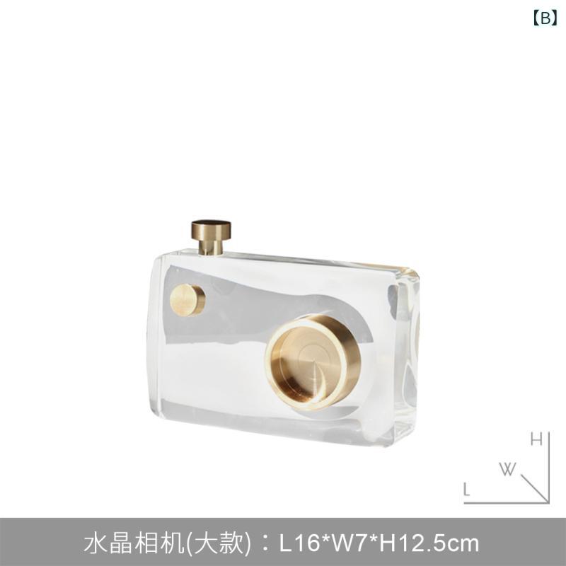 置物 水晶 カメラ型 高級感 インテリア雑貨 オフィスデスク 玄関 酒柜 リビング TVボード ショーケース ディスプレイ 飾り品
