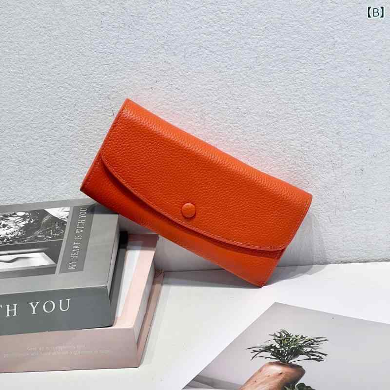 財布 レディース 本革 長財布 ジッパー付き 手持ち ラウンドファスナー 女性用 マネークリップ 牛革 フルグレイン