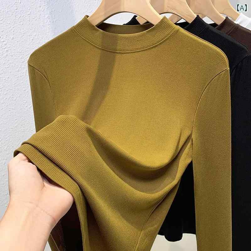 ・無地・プルオーバー・長袖・スリムフィット・スタンドカラー・レギュラースリーブ・リブ・カラー: イエロー,ホワイト,ブラック・サイズ: S,M,L,XL・通勤