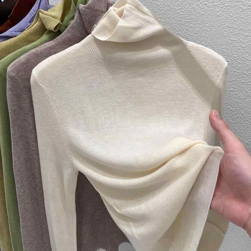 ・パターン: 無地・厚み: 中厚・組み合わせ: 単品・スタイル: プルオーバー・版型: スリム・袖型: 通常袖・領型: ハイネック・袖丈: 長袖・ディテール: リブ・着丈: 普通(50cm＜着丈≤65cm)・加工: ノンアイロン・カラー: ...