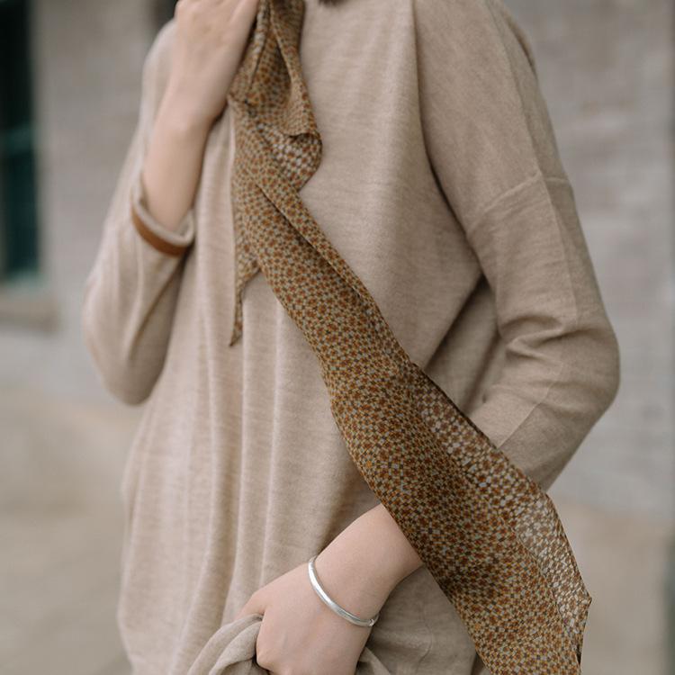 レディース マフラー ストール スカーフ マンダラ柄 ナロースカーフ 細長 二層 ダブルレイヤー リボンタイ ヘアバンド バッグ用スカーフ チョーカー 上品 高見え きれいめ 大人可愛い シンプル 万能 アクセント 春夏