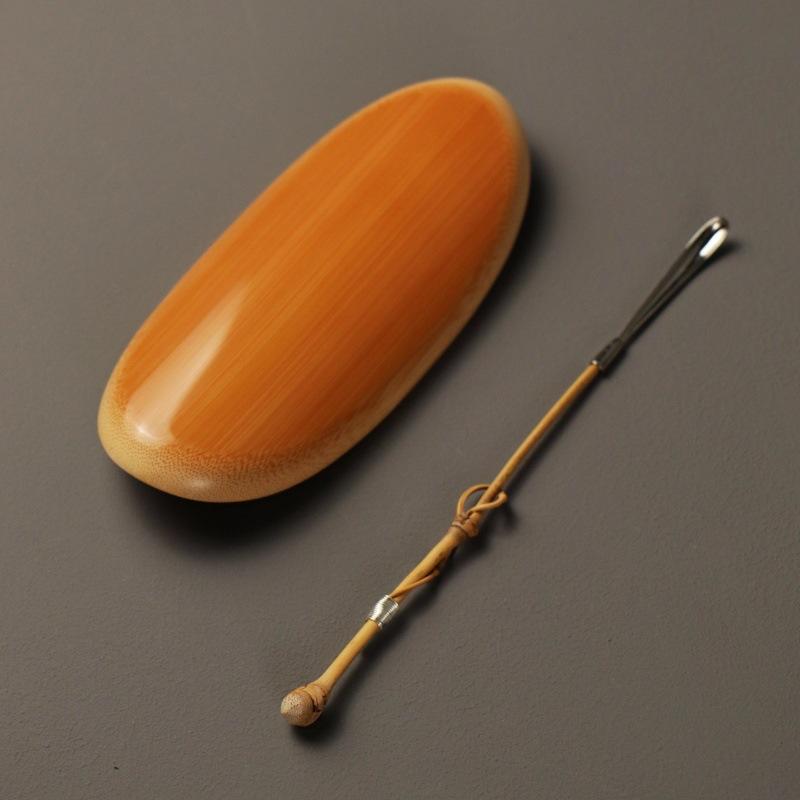 茶具 竹製 鏡面仕上げ 手作り 精磨茶則 茶荷 茶道アクセサリー 竹製品 伝統工芸 日常使い ギフト向け ..