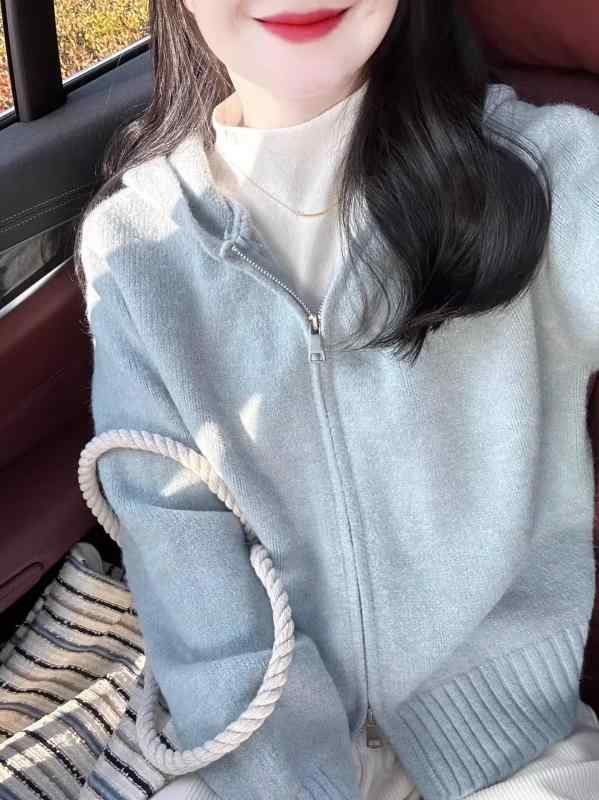 ニットカーディガンレディース秋冬フ...