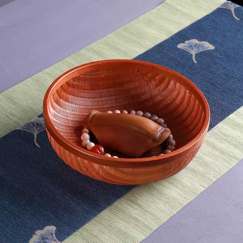 竹編み 果物かご 茶具収納 バスケット 竹製 天然素材 キッチン インテリア 収納 ラタン風 手工芸 耐久..