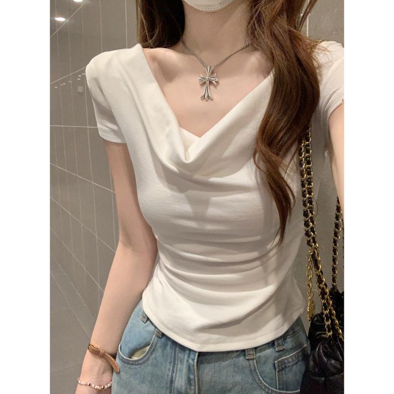 ・素材: コットン・主素材含有率: 30%以下・袖丈: ショートスリーブ・加工: ノンアイロン処理・版型: スリムフィット・着丈: 普通款(50cm超65cm以内)・襟型: ボートネック・袖型: スタンダードスリーブ・流行要素: オフショル...