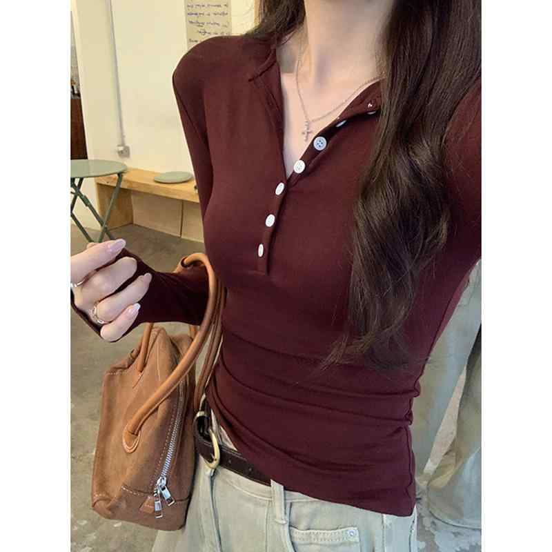 ・素材: レイヨン・袖丈: 長袖・襟型: 半開襟・袖型: 普通袖・色: 赤,ベージュ,黒,グレー,ブラウン・サイズ: S,M,L,XL・スタイル: 通勤,軽熟風・製品カテゴリ: Tシャツ