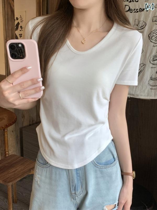 ・素材: ポリエステル・袖丈: 半袖・加工: ノーアイロン・版型: スリム・着丈: 普通 (50-65cm)・襟型: Vネック・袖型: 通常袖・柄: 無地・色: ホワイト,ブラック,イエロー,ブルー,グリーン・サイズ: S,M,L,XL・ポ...