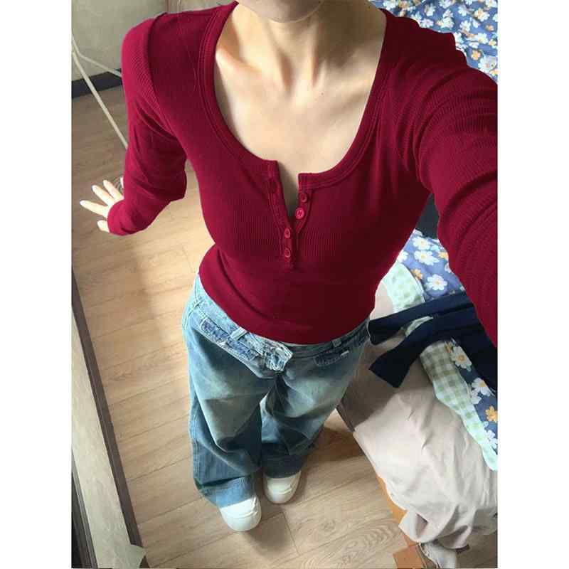 ・主素材: コットン・袖丈: 長袖・加工: ノンアイロン・シルエット: スリム・着丈: 短め (40-50cm)・襟型: Uネック・袖型: 普通袖・ディテール: ボタン・カラー: ワインレッド,ブラック,ホワイト,グレー,ブラウン・サイズ:...