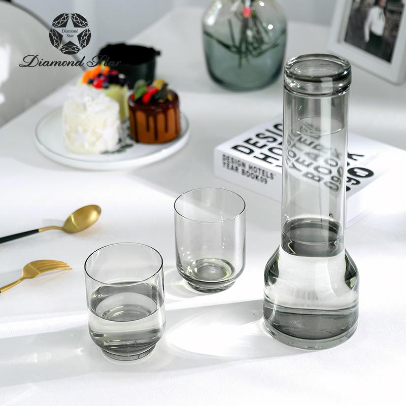 ガラス酒器 レストラン用 ジルコニア星 シンプル 手作り 洋酒 白酒 装飾 置物 グラス 酒壺 デザイン キ..