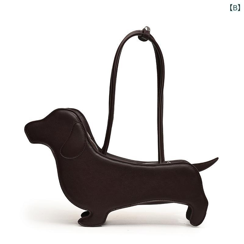 くらしのセロネのレディース ハンドバッグ ショルダーバッグ ダックスフンド 犬 モチーフ アニマル 個性的 レザー調 肩掛け ワンショルダーバッグ 大人可愛い カジュアル 秋冬 高見え デイリー おしゃれ｜アングル3