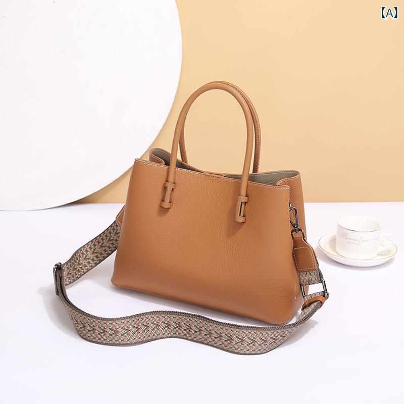 レディース トートバッグ 通勤 ハンドバッグ 本革 牛革 シンプル 高級感 大容量 女性用