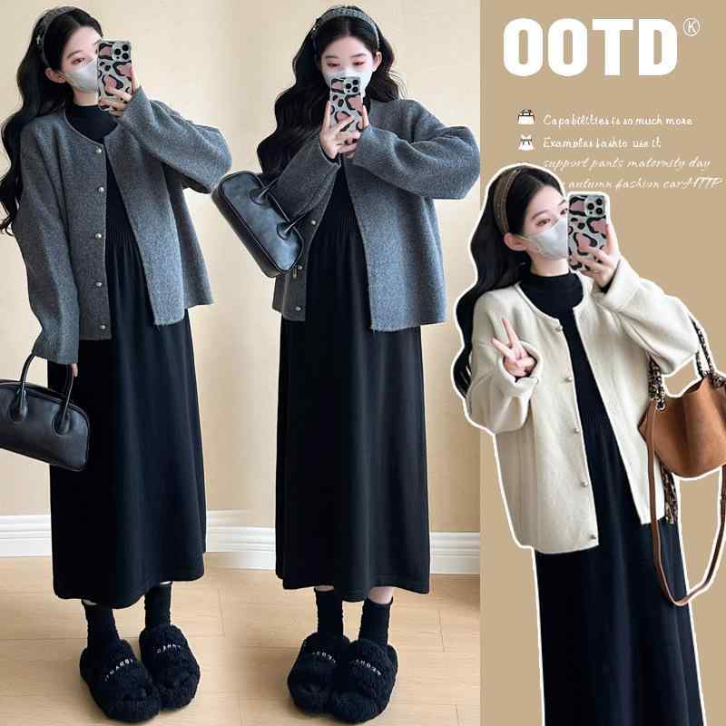 ・柄: 無地・袖丈: 長袖・ボトム丈: ロング・素材: アクリル95%以上・色: グレー,アンズ,ブラック・サイズ: M,L,XL,2XL・袖型: 標準袖