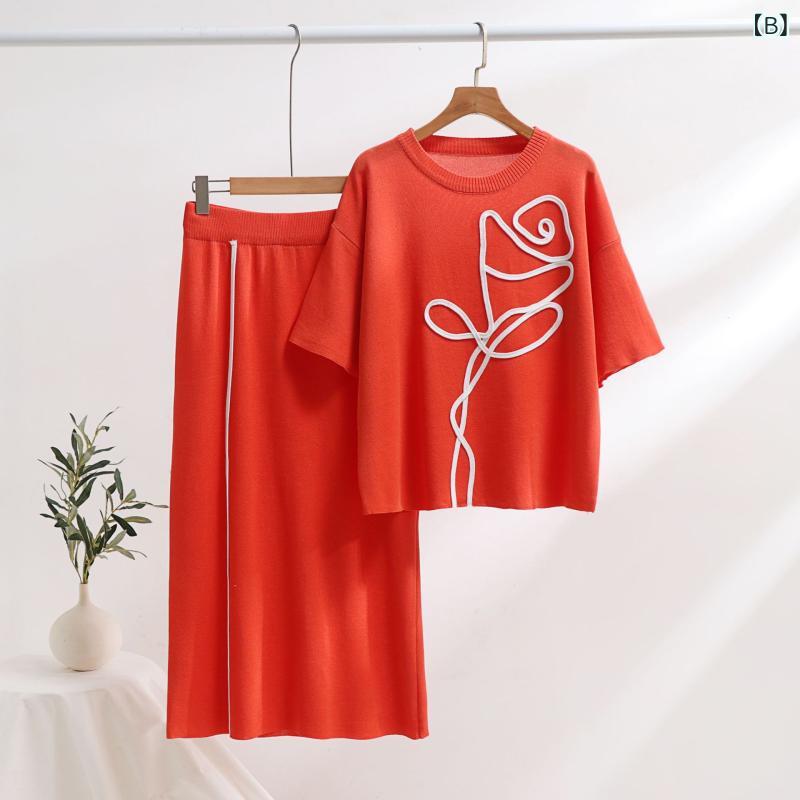 レディース カジュアルセットアップ ストライプ ノースリーブ トップス デニムスカート ポリエステル ブルー ツーピース 夏 普段使い 通勤 おしゃれ