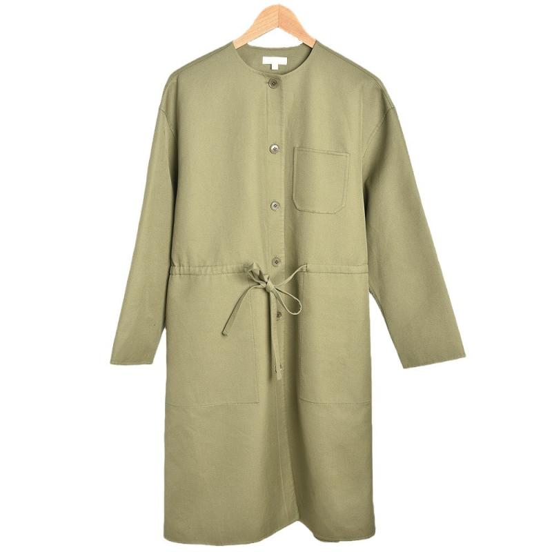 秋冬 レディース ワンピース ドローストリング デザイン カジュアル 極簡 ミニマリスト風 シンプル スタイル ゆったり ロングドレス 日常着 街着 オフィス 着回し 快適 軽やか