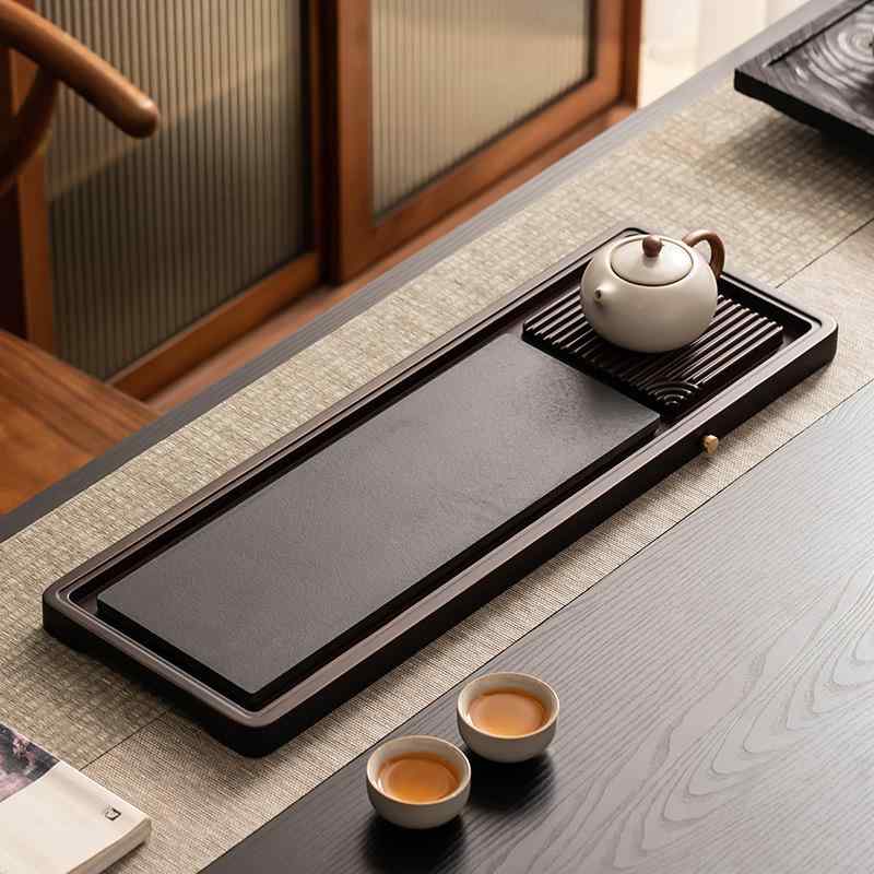 茶台 家庭用 小型 茶托盤 茶盤 胡桃色 木製 高級感 功夫茶具 茶海 中華風 シンプル デザイン インテリア ティートレイ 木製トレイ 日常使い ナチュラル