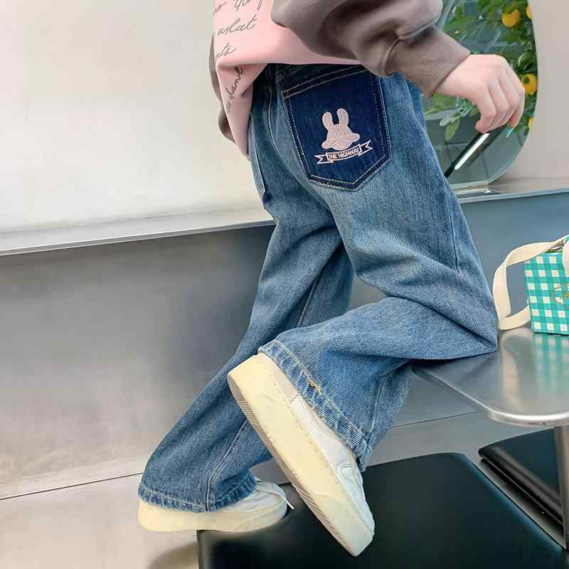Shirts - 女児 デニムパンツ 学生 通学用 春秋 秋冬款 子供 カジュアル ボトムス スタイリッシュ 日常着