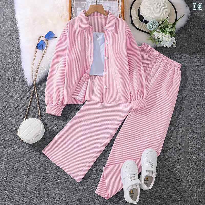 くらしのセロネの秋冬 キッズ 男女兼用 長袖トップス ワイドレッグパンツ セットアップ 子供服 快適 コーデ｜アングル3
