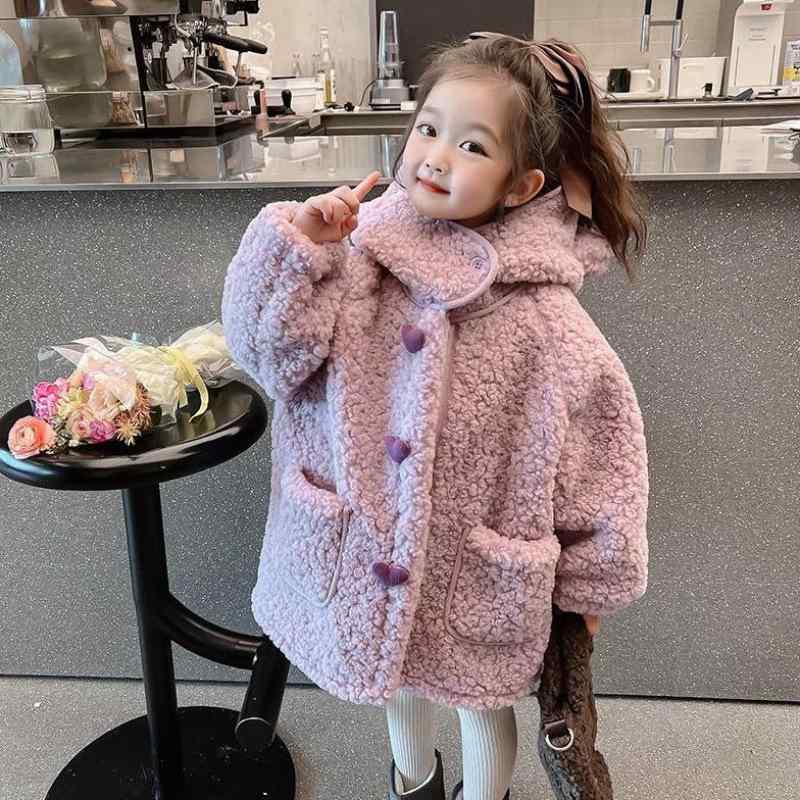 ・性別: 女・対象年齢: 8歳以上・スタイル: 韓国風・柄: 無地・厚み: 厚手・安全基準: C類・表地: ポリエステル・主成分: ビニロン・主成分含量: 96%-100%・裏地成分含量: 96%-100%・前立て: スタンドカラー・閉鎖方式: シングルブレスト・色: 紫, 米色・適合身長: 90cm,100cm,110cm,120cm,130cm,140cm・着丈: 中長