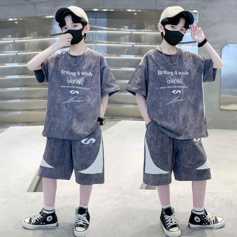 キッズ 男の子 春夏 服 セット 薄手 スポーツ クール トレンド ボーイズ 夏装 運動着 かっこいい ファッション