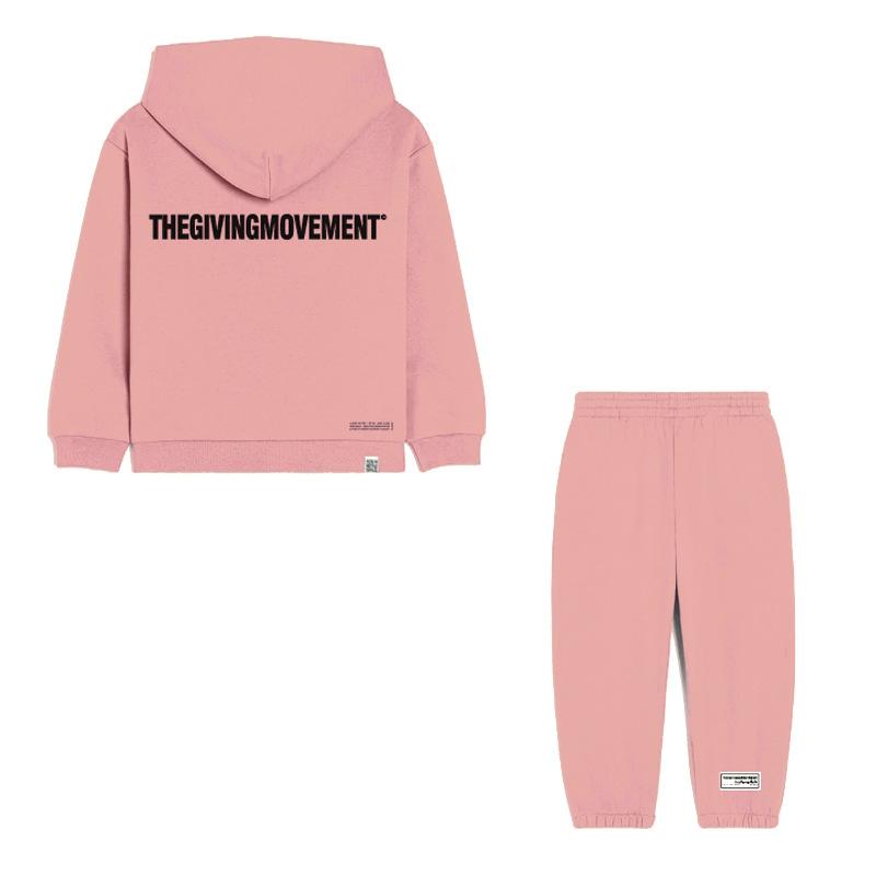 秋冬 キッズ 男女兼用 綿100% 裏起毛 連帽パーカー 長ズボン セット 単色 かわいい 日常着 暖か 快適 ..