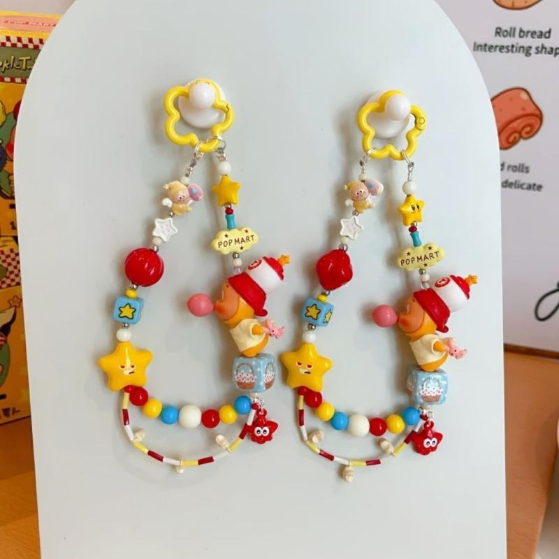 キーホルダー スマホストラップ バッグチャーム かわいい カートゥーン ドール キャンディーカラー ビ..