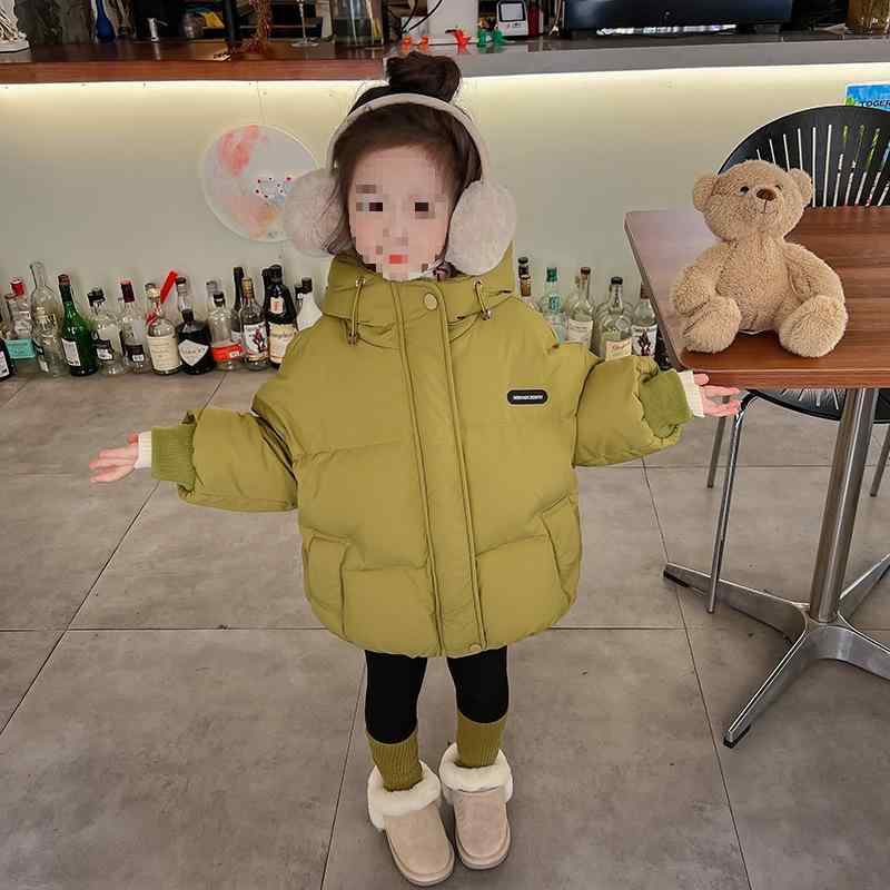 ダウンジャケット 女児 秋冬 綿入り コート 女の子 冬服 子供 暖か 軽量 かわいい スタイリッシュ 通学 登園 日常 遊び着 綿素材 冬アウター 子供アウター 女の子アウター おしゃれ(4.0)