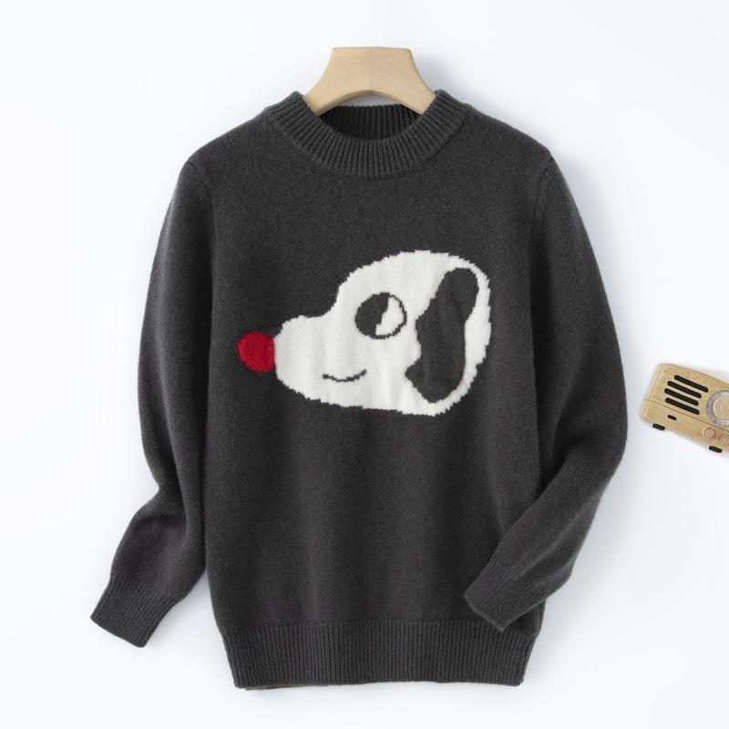 ・適用性別: ユニセックス・適合年齢: 中大児童(8歳以上、140cm以上)・厚み: 厚手・袖丈: 長袖・着用方法: プルオーバー・柄: 卡通・フード: なし・素材: ウール100%・安全等級: B類・糸太さ: 普通・襟型: 丸首・色: ネイビー小犬柄,ストーングレー小犬柄・適合身長: 100cm,110cm,120cm,130cm,140cm,150cm,160cm,170cm