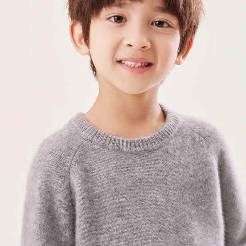 秋冬 キッズ セーター 男女兼用 羊毛 ラウンドネック 厚手 シンプル 柔らかい ベースレイヤー ニット トップス インナー 長袖