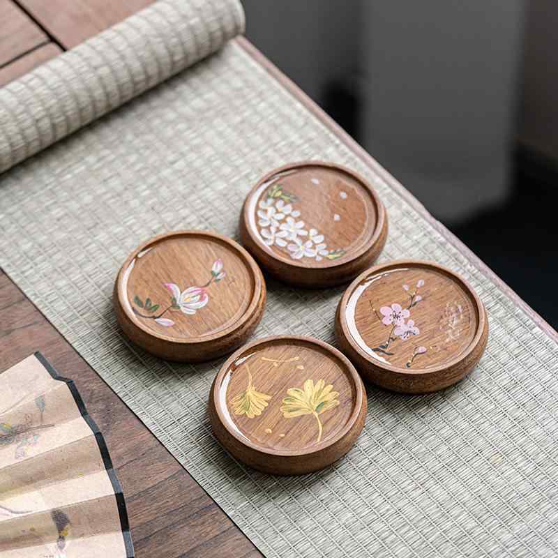 茶托 和風 断熱カップマット 厚竹製