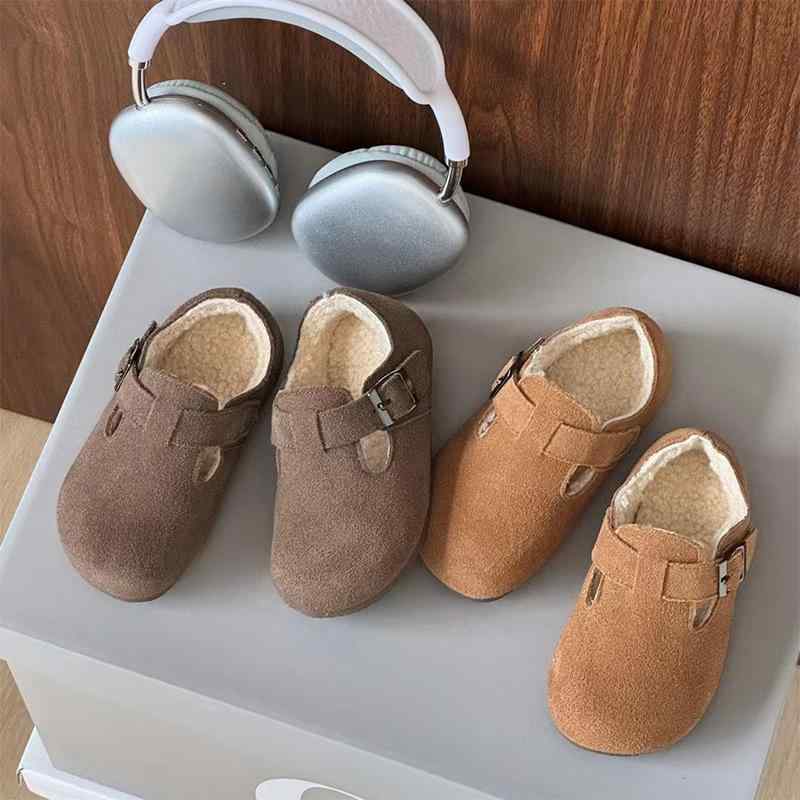 秋冬 キッズ ブーツ 女児 男児 暖か 羊毛 コットン カジュアル 日常 シューズ 履き心地 軽量 スタイリ..