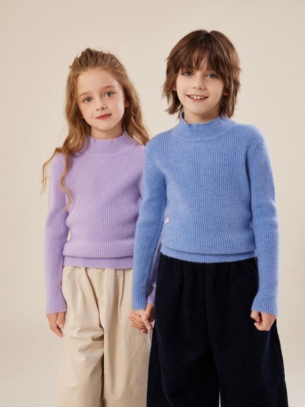 秋冬 キッズ セーター 男女兼用 単色 長袖 ハーフタートルネック インナー スリム ベースレイヤー カシミヤ プルオーバー トップス 修身 羊毛 子供服 ニット 暖か 着回し 秋冬物 室内着 学校用