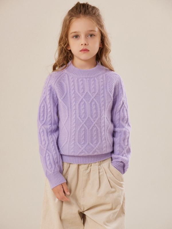 秋冬 セーター 男女兼用 キッズ 加厚 ハーフハイネック 羊毛 ケーブルニット 無地 プルオーバー 暖か ニットトップス ベビー 日常使い