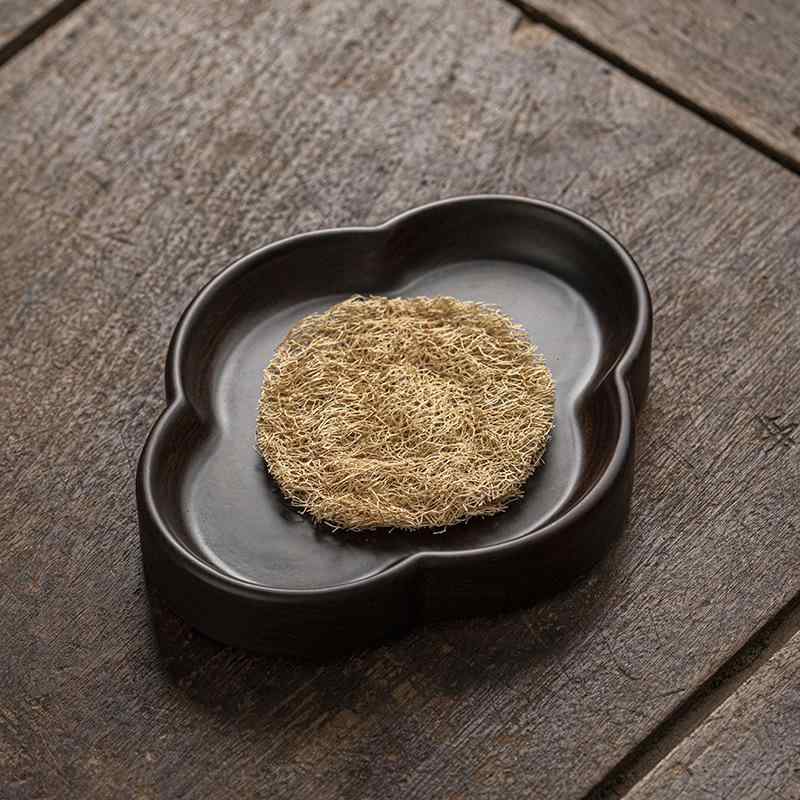 茶壺 底座 男女兼用 黒檀 実木 一枚板 隔熱 茶垫 養壺 干泡台 木製 スタンド 茶道 アクセサリー 天然 無垢 素材 高級感 断熱 トレイ 受け皿 壶托 耐久性 美しい 木目 和風