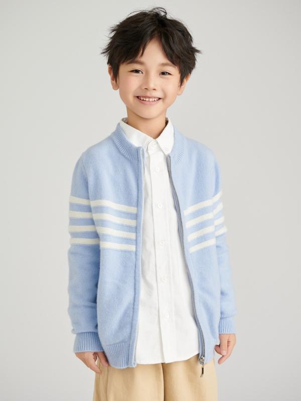 秋冬 キッズ 男女兼用 羊毛 ジッパー カーディガン 半ハイネック ニットセーター カジュアル シンプル ..