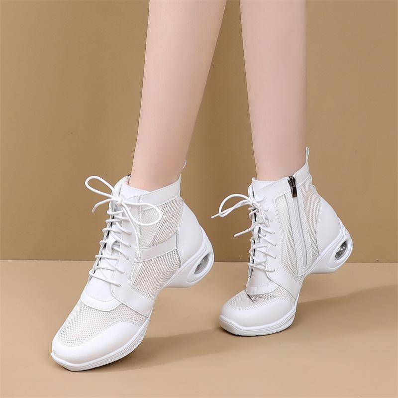 ダンスシューズ レディース 春夏 メッシュ 通気性 吸湿速乾 ラテン舞 広場ダンス ソフトレザー ソフトソール 軽量 柔軟 室内用 屋外用 女性用 大人用 クッション性