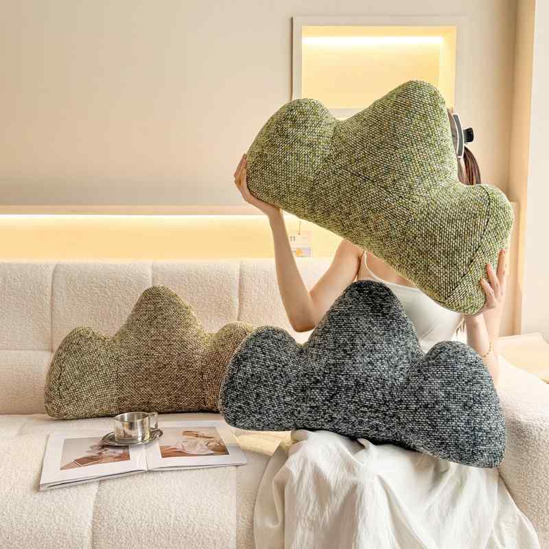 抱き枕 背もたれクッション 山型 腰サポート オフィス用 リビング ソファ ベッドルーム 窓辺 ホームイ..