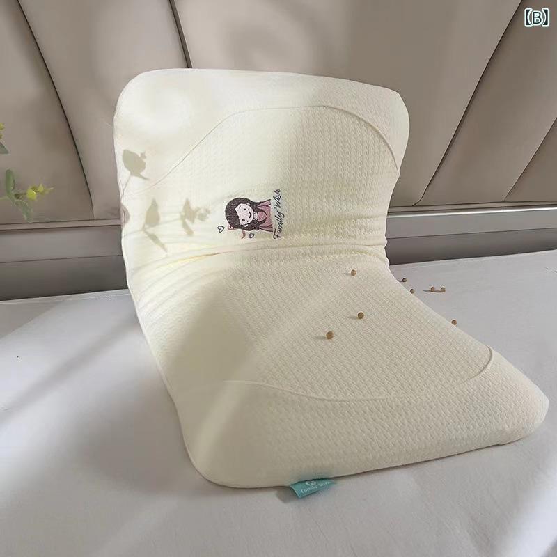 くらしのセロネの枕 子供用 美容枕 低圧力 生物由来素材 スローリバウンド メモリーピロー 頸椎サポート 変形しにくい 通気性 シングルダブルサイズ｜アングル3