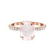 指輪 レディース シルバー ローズゴールド ピンクストーン シンプル 個性的 デザイン ファッション アクセサリー 日常使い ジュエリー かわいい モダン スタイリッシュ 軽量 ハイセンス ニッチ トレンド