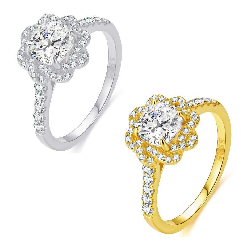 婚約指輪 レディース ジルコニア きらめく 高級感 エレガント 結婚指輪 リング 925シルバー ハンドアク..