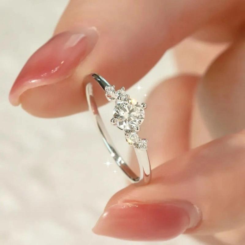 レディース リング 指輪 純銀 シルバー モアサナイト 1カラット 星河 モチーフ 小さな星 デザイン イン..