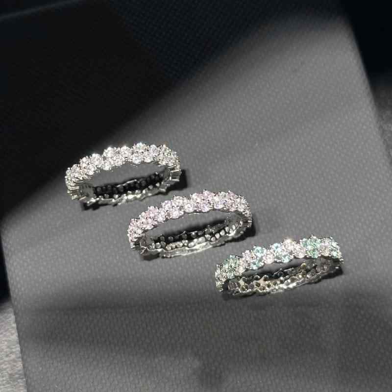 指輪 男女兼用 925シルバー 麦穂モチーフ 細密埋め込み 重ね付け デザイン カップルリング 色褪せない ..