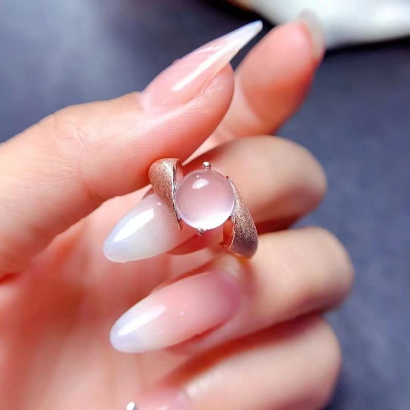 指輪 レディース ローズクォーツ ピンク 天然石 925シルバー 精工細工 クリスタル ジュエリー アクセサ..