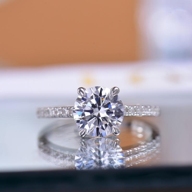 指輪 男女兼用 925純銀 シンプル 四爪 ジルコニア 結婚 婚約 プロポーズ リング 日常使い ギフト アク..