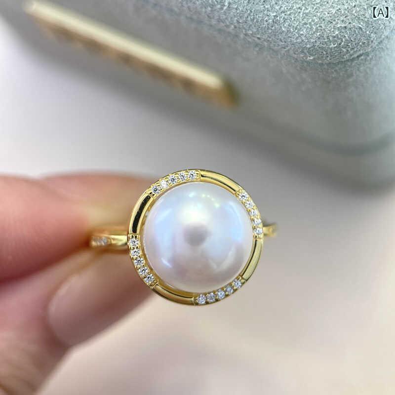 くらしのセロネの指輪 レディース 純銀 ジルコニア 開口 円形 DIY 真珠 アクセサリー シンプル デザイン 配飾 空托 気質款 装飾品 ジュエリー ハンドメイド パーツ アクセント モダン 日常使い ギフト向き 華奢 繊細 輝き スタイリッシュ コーディネート｜アングル2