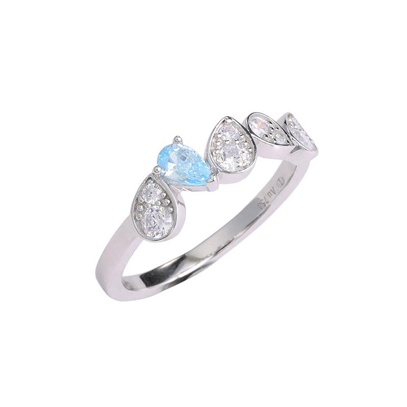 指輪 レディース シルバー 水滴形 梨形 デザイン 925純銀 ゴールドメッキ シンプル ユニーク アクセサ..