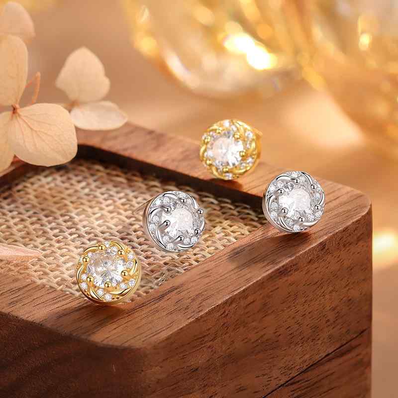 Rakuten - ピアス メンズ レディース 925シルバー ジルコニア 幾何学 円形 スタッド フルセット 気質 個性 耳穴ケア 日常使い ファッション アクセサリー トレンド デザイン シンプル クール 洗練 軽量 耐久性 高級感 ユニセックス ギフト向き モダン ス