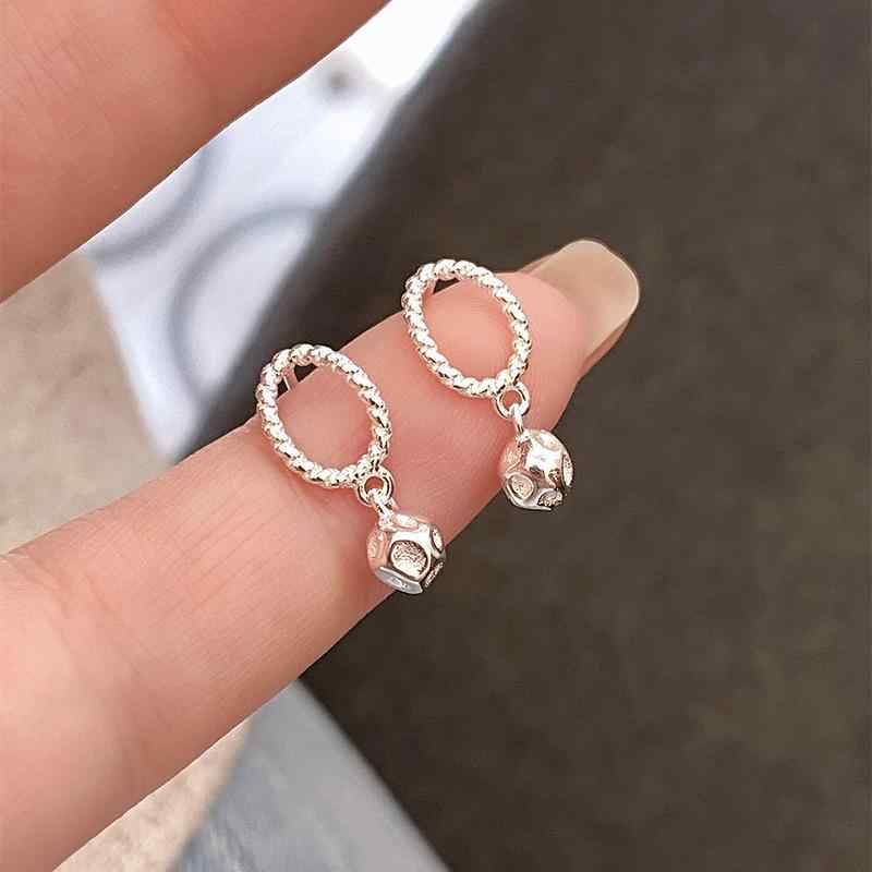 Mabe Pearls - ピアス レディース 925シルバー 不規則テクスチャ 丸球型 韓国風 ファッション 百搭 精緻 個性 小众デザイン 耳飾り スタイリッシュ ユニーク アクセサリー 日常使い ギフト向き